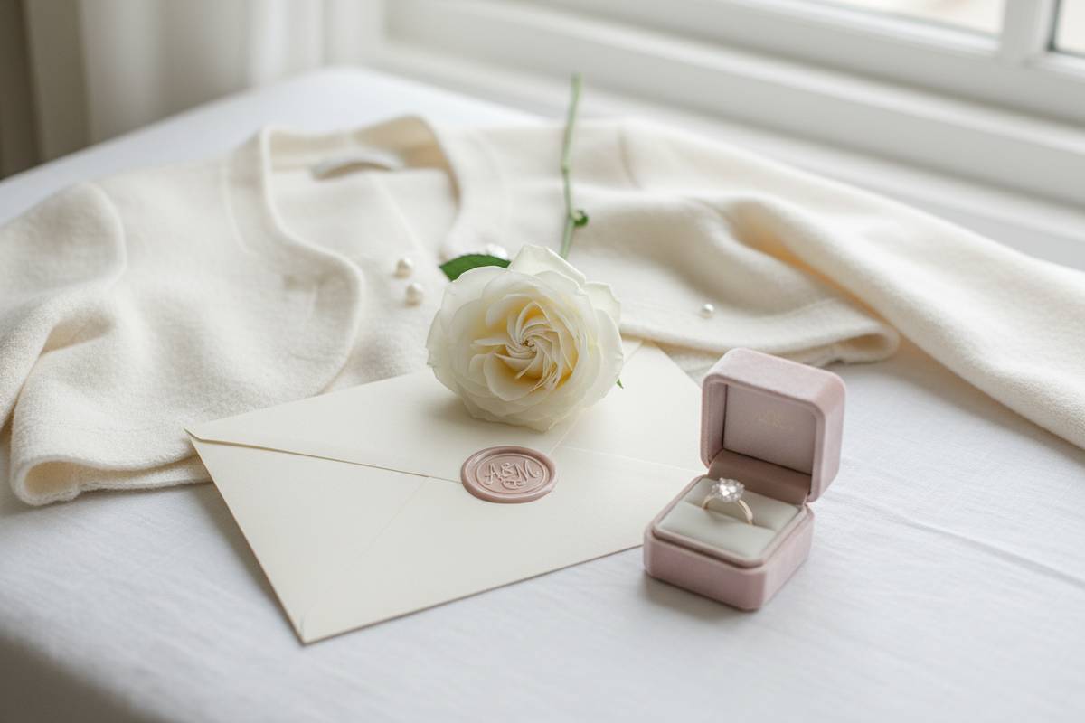 Heiraten mit selbst gestrickten Jacken und Cardigan