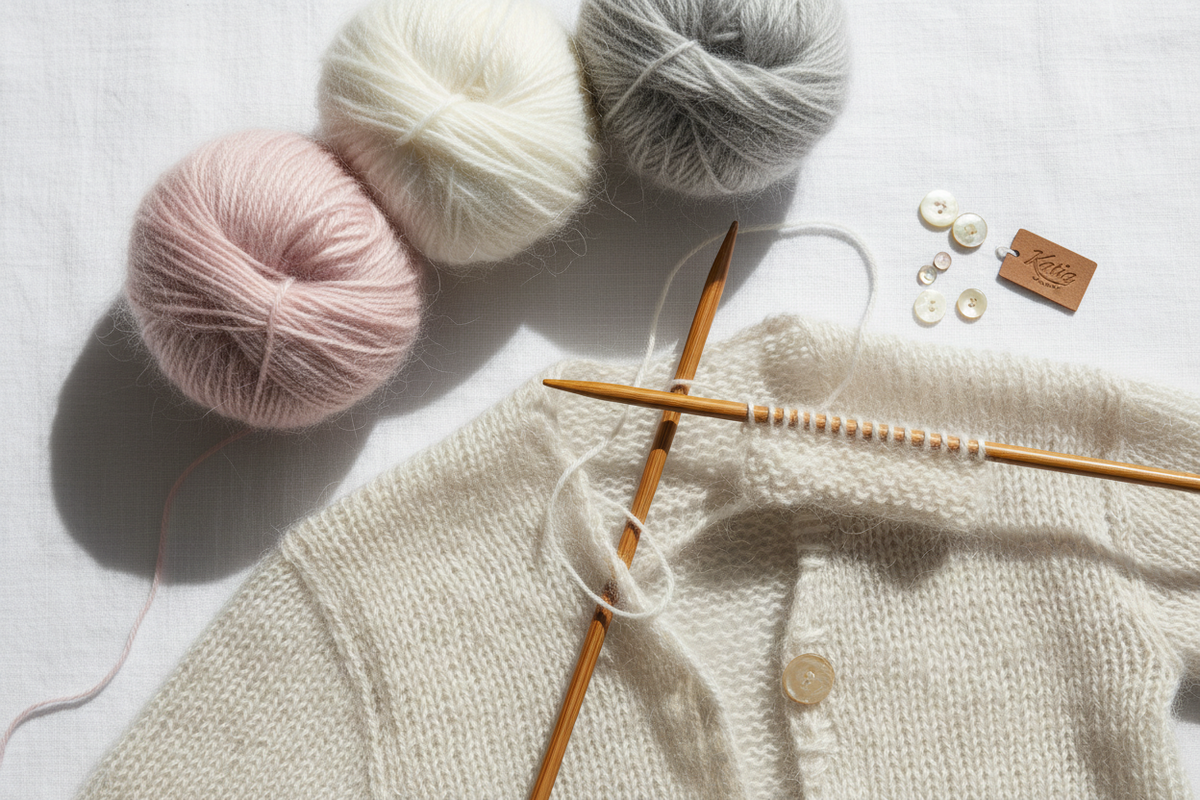 Flauschige Mohair-Wolle mit Halo-Effekt in Pastelltönen – Katia Ingenua und Reiki Wolle bei Beemohr