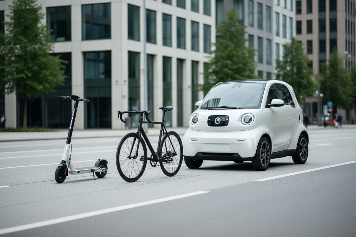 Mobilität Fahrrad, E-Roller oder Benziner