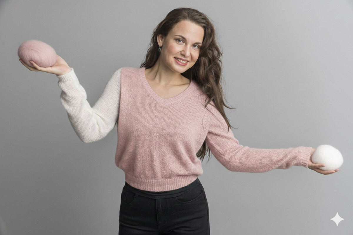 Zweifarbiger Baby Alpaka Pullover Rosa & Weiß – PDF Strickanleitung