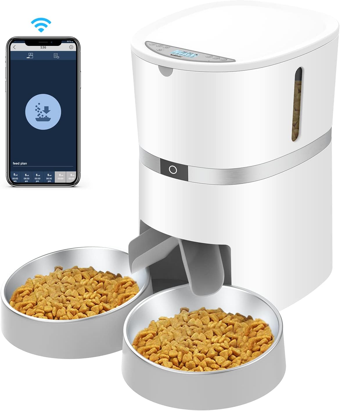 Futterautomat in weiß mit APP