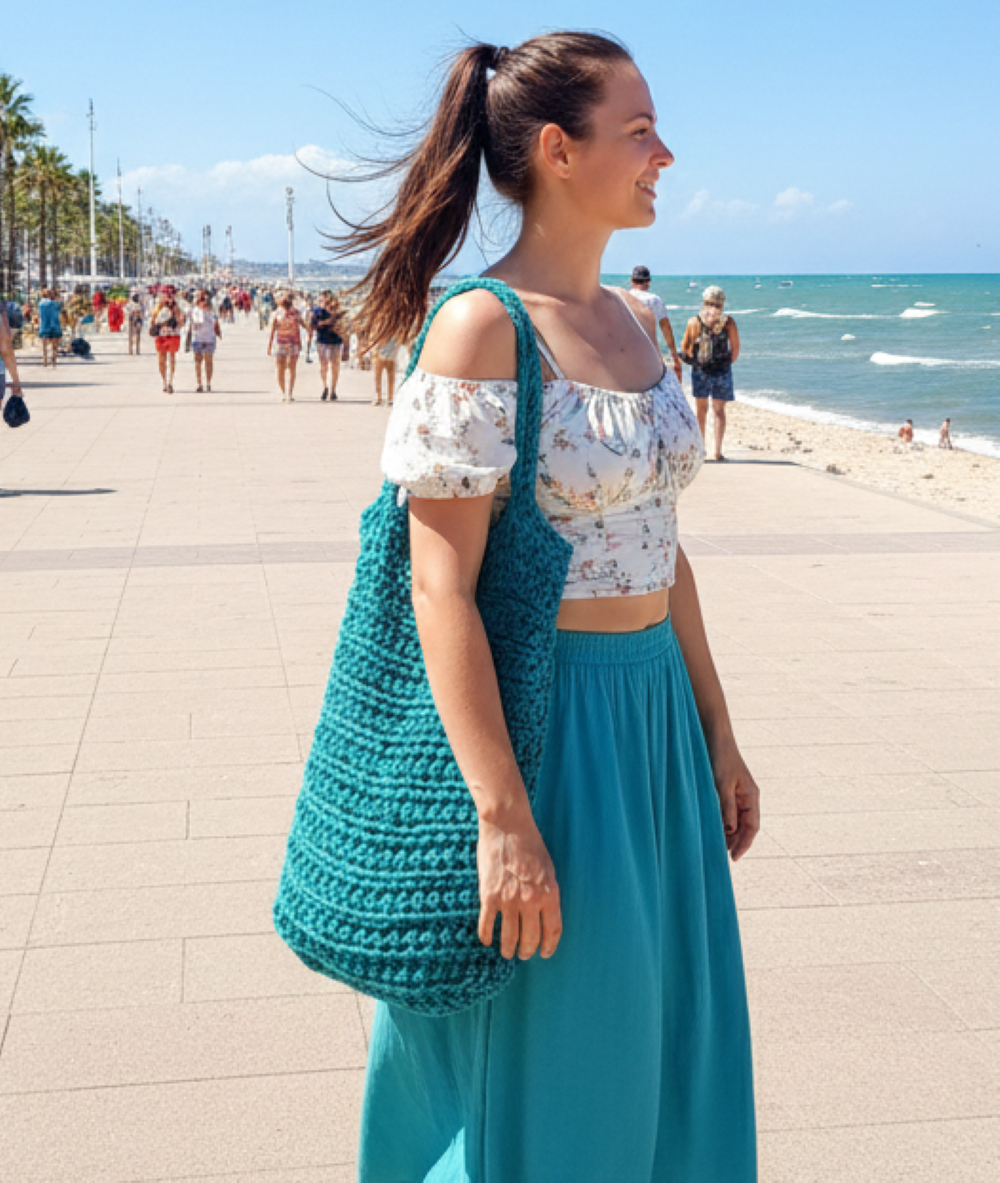 Shopper-Tasche häkeln – Häkelanleitung Strandtasche aus Wow Rewashi