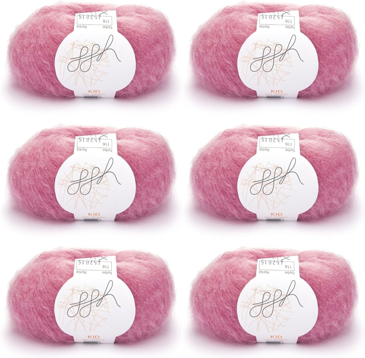 ggh mohair wolle Set lachs