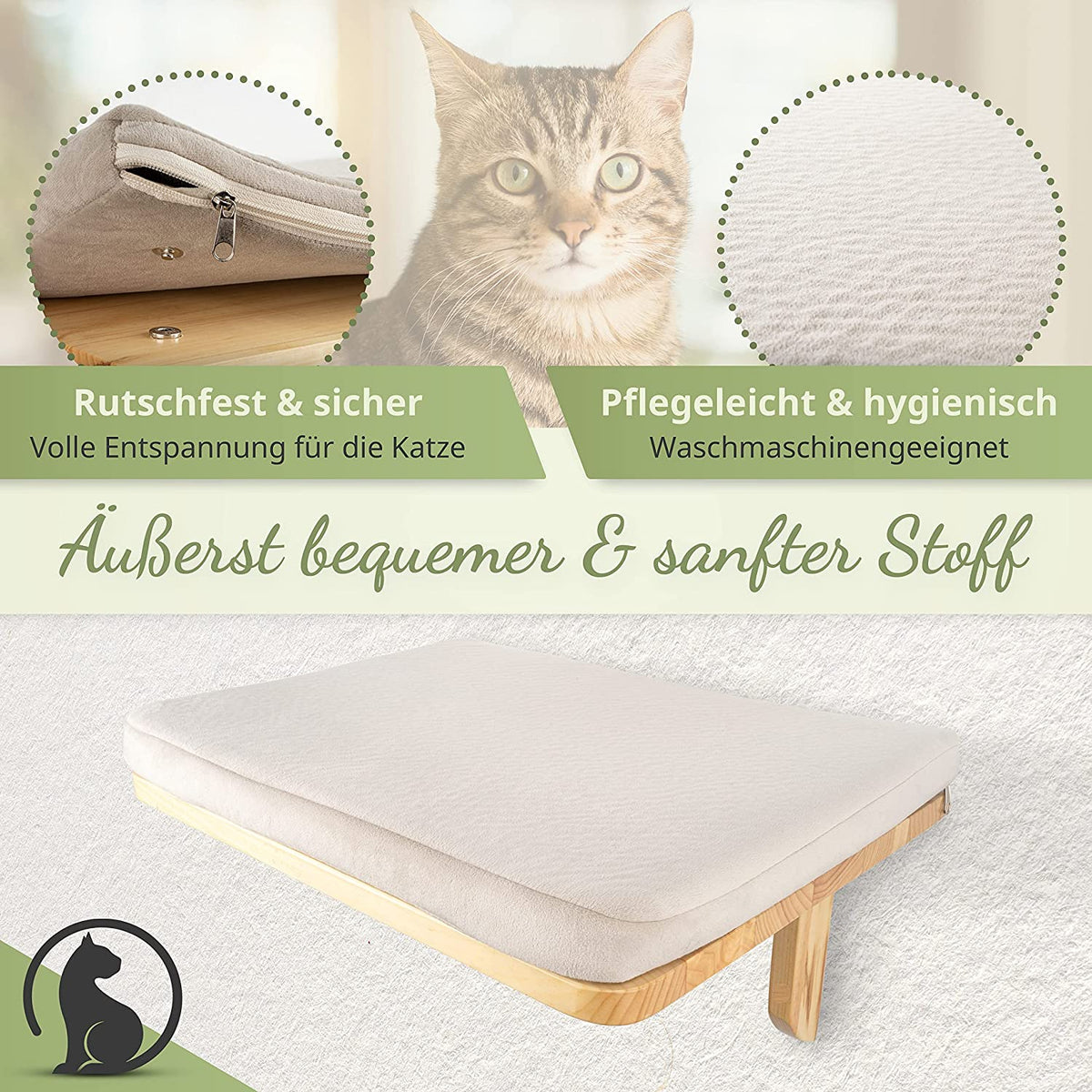 Katzen Kletterwand stabil und modern für Katzen