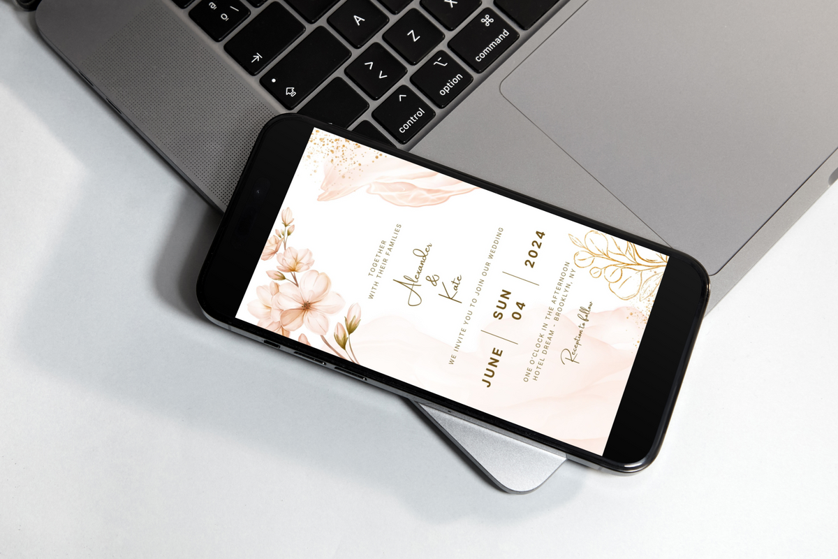 digital template for weddings rose flowers