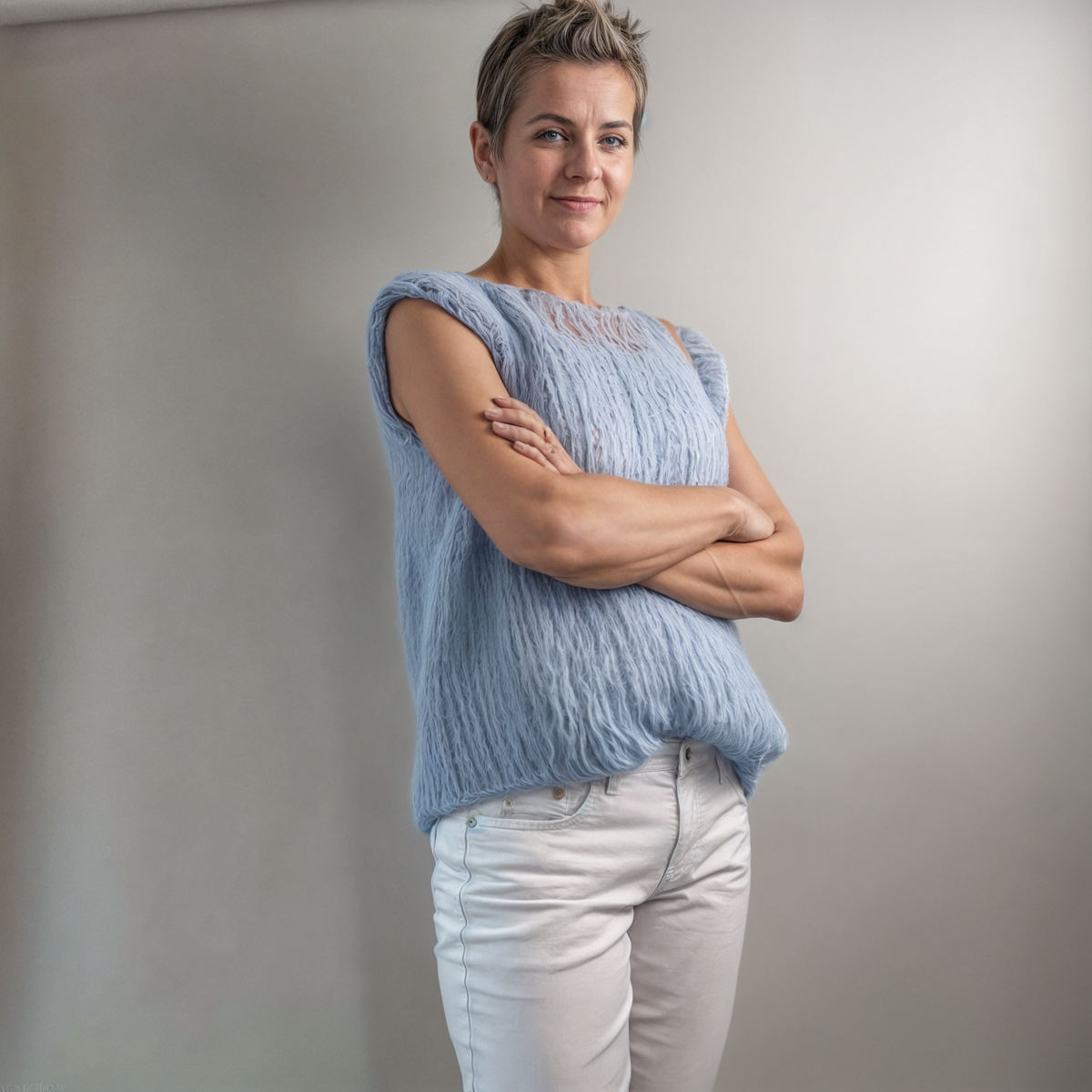 Strick-Set Mohair Weste – Locker gestrickt aus Ingenua Wolle (Gr. uni 32–42)
