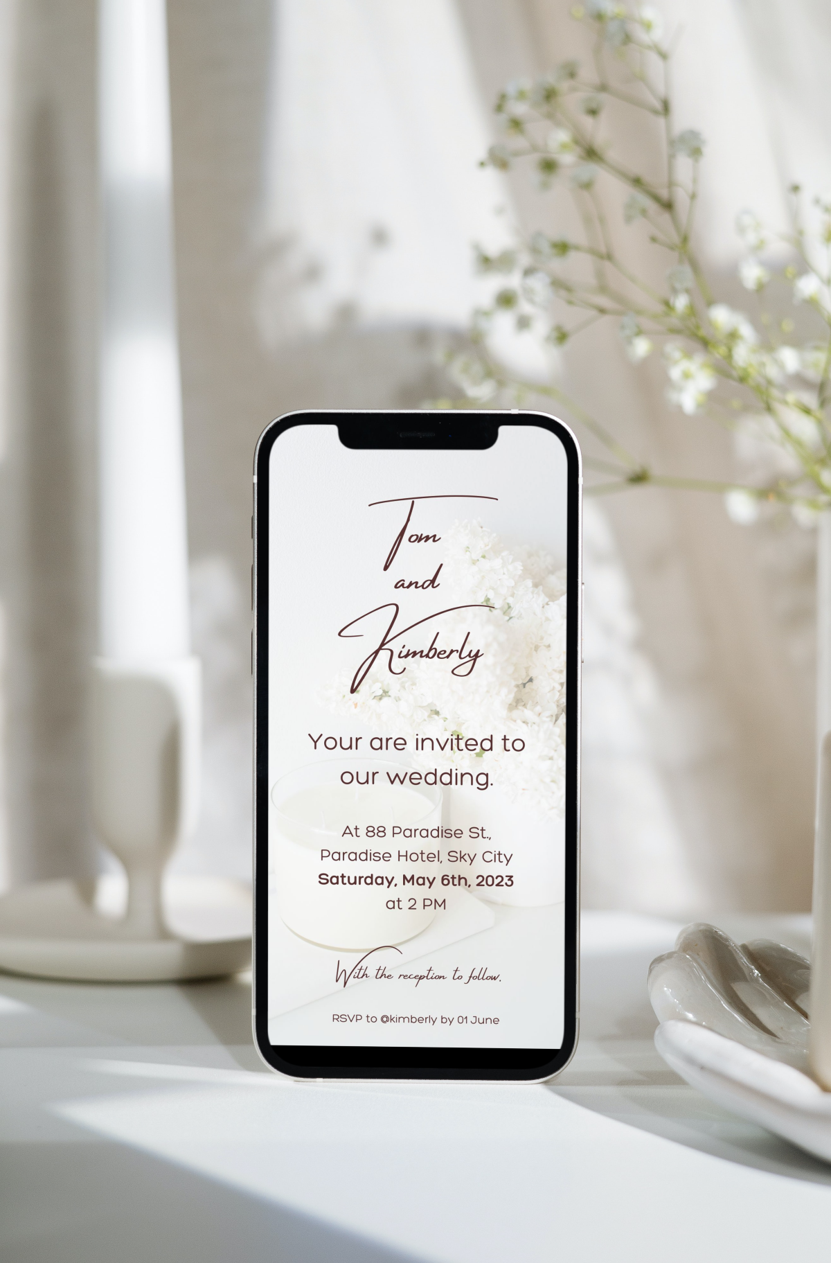 Digitale Hochzeitseinladung