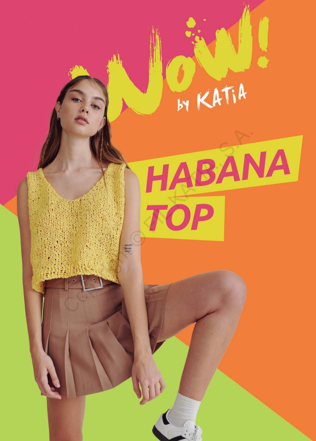 Strickanleitung Sommer Top aus Wow Wolle Katia