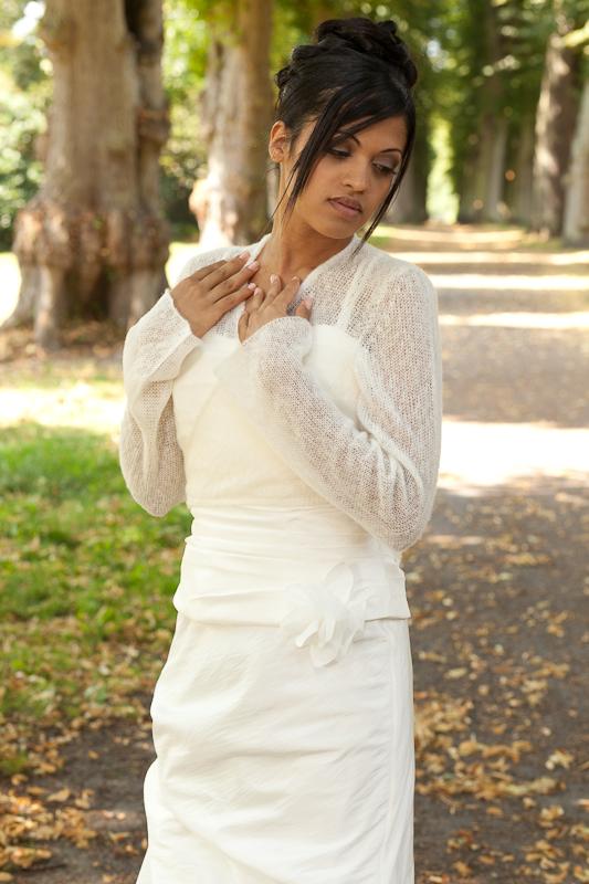 For You: Strickjacke Bolero aus Mohair zum Wickeln - Beemohr