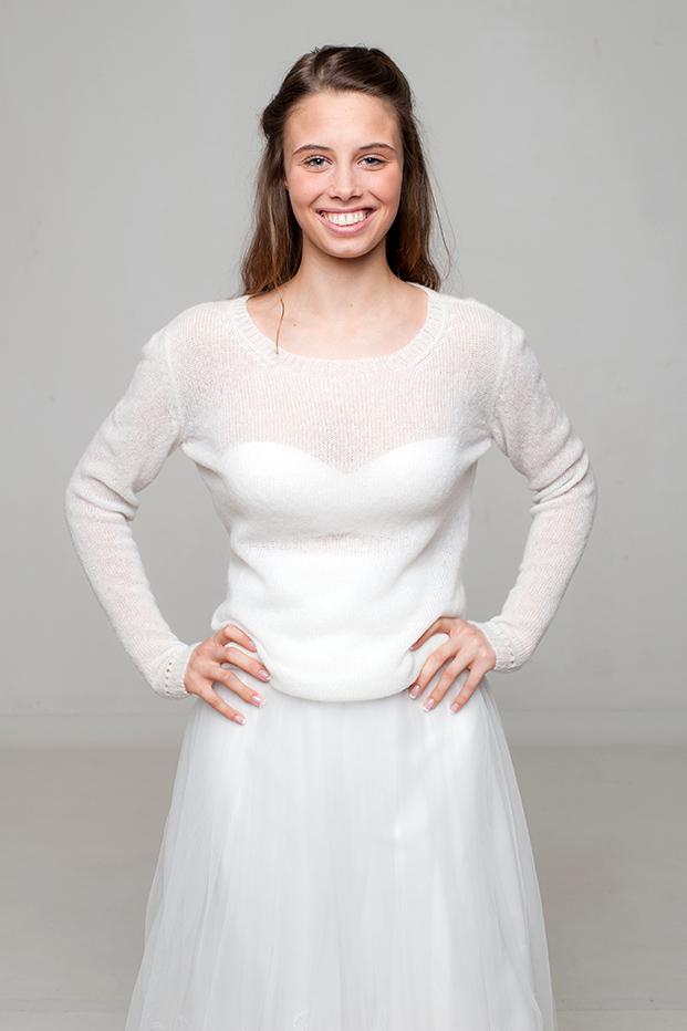 Strickanleitung für einen leichten Brautpullover - Beemohr