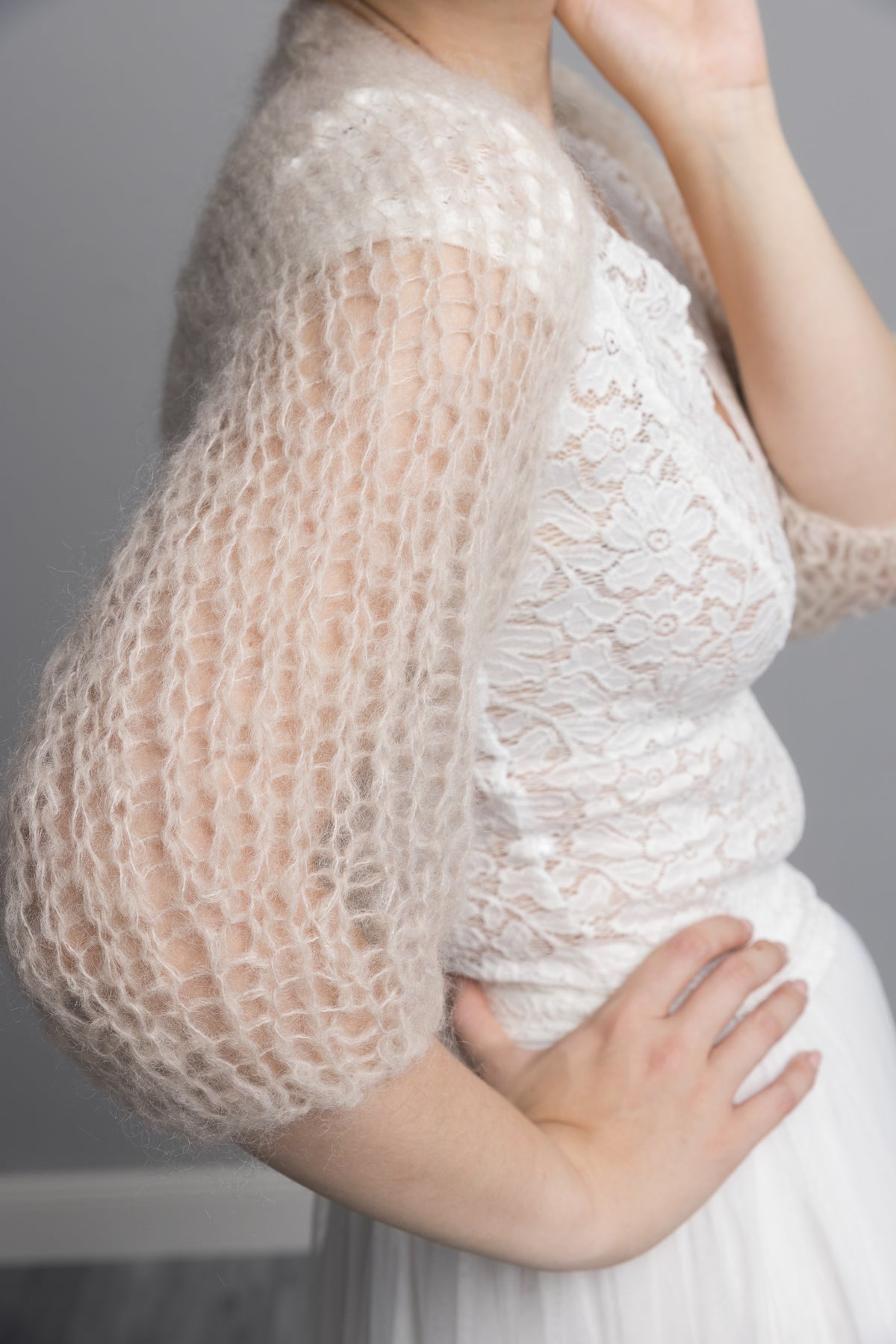 Strickanleitung Bolero grob gestrickt CLOUD für Hochzeiten - Beemohr