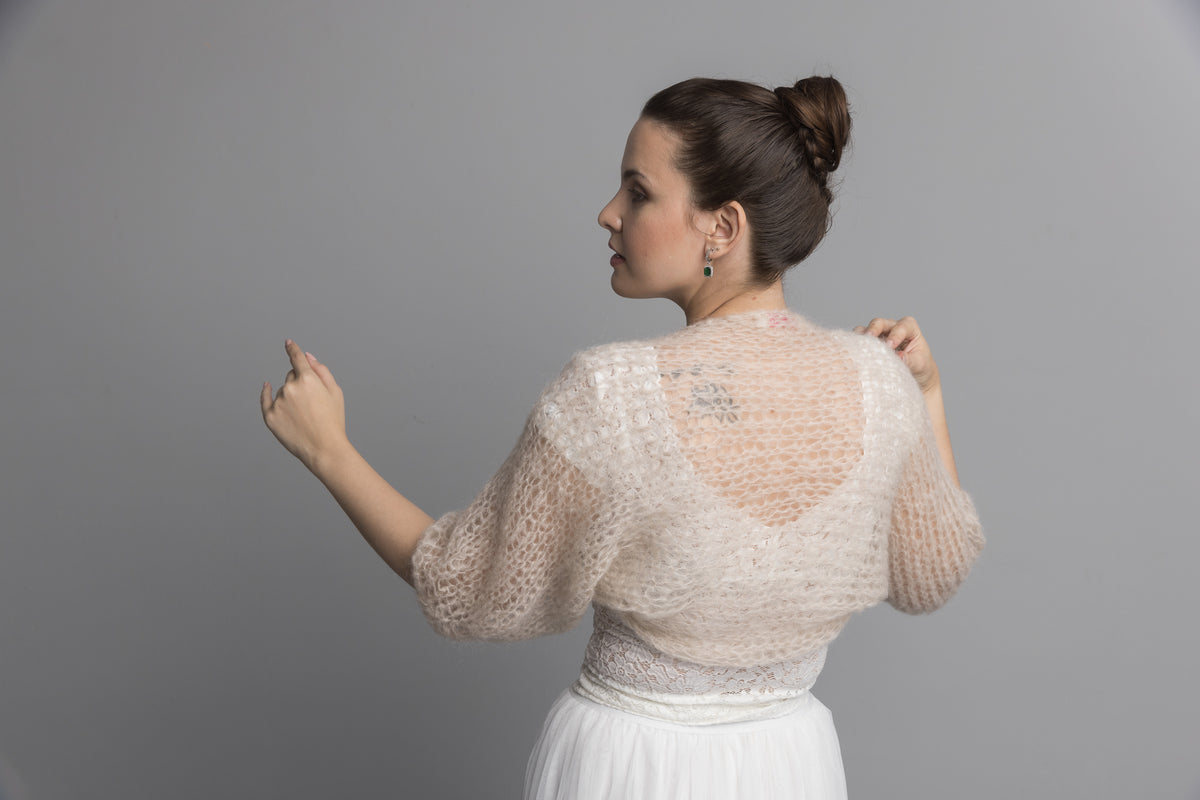 Strickanleitung Bolero grob gestrickt CLOUD für Hochzeiten - Beemohr