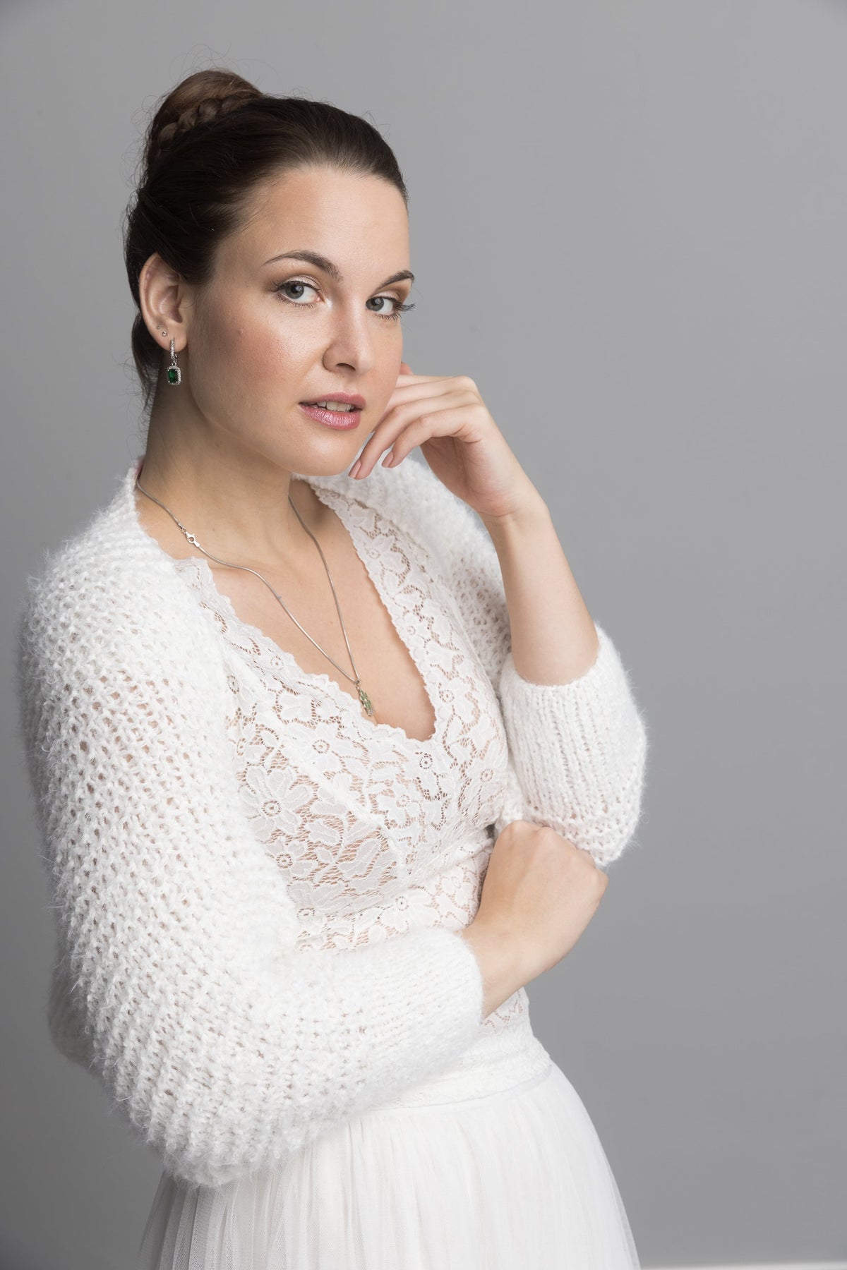 Strickanleitung Bolero Strickjacke für die Braut - Beemohr
