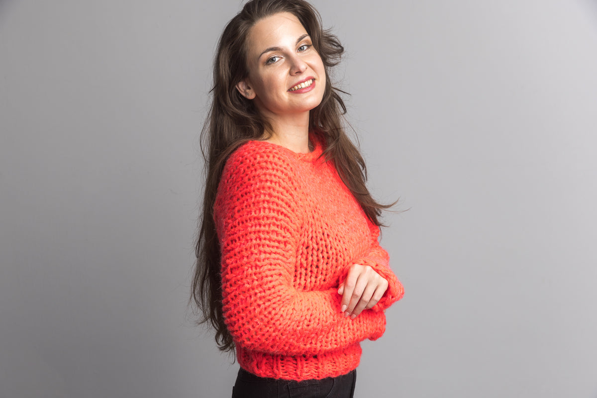 Pullover in Neonfarben zum Selberstricken - Beemohr