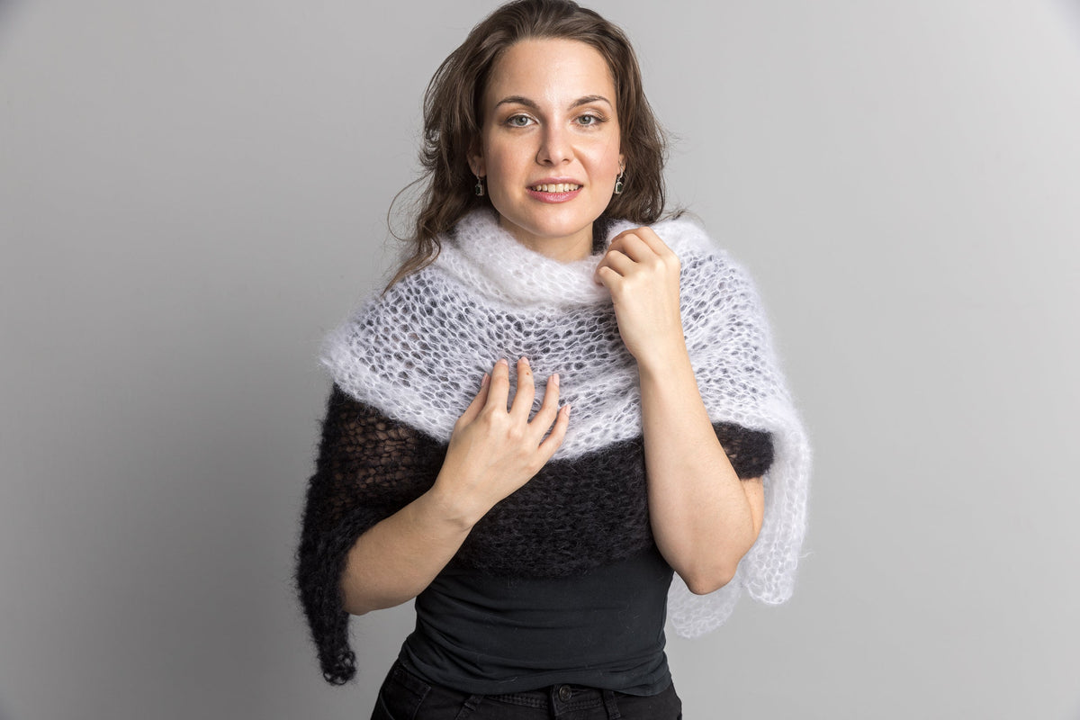 Mohair Stola Selber Stricken aus Mohair - Beemohr