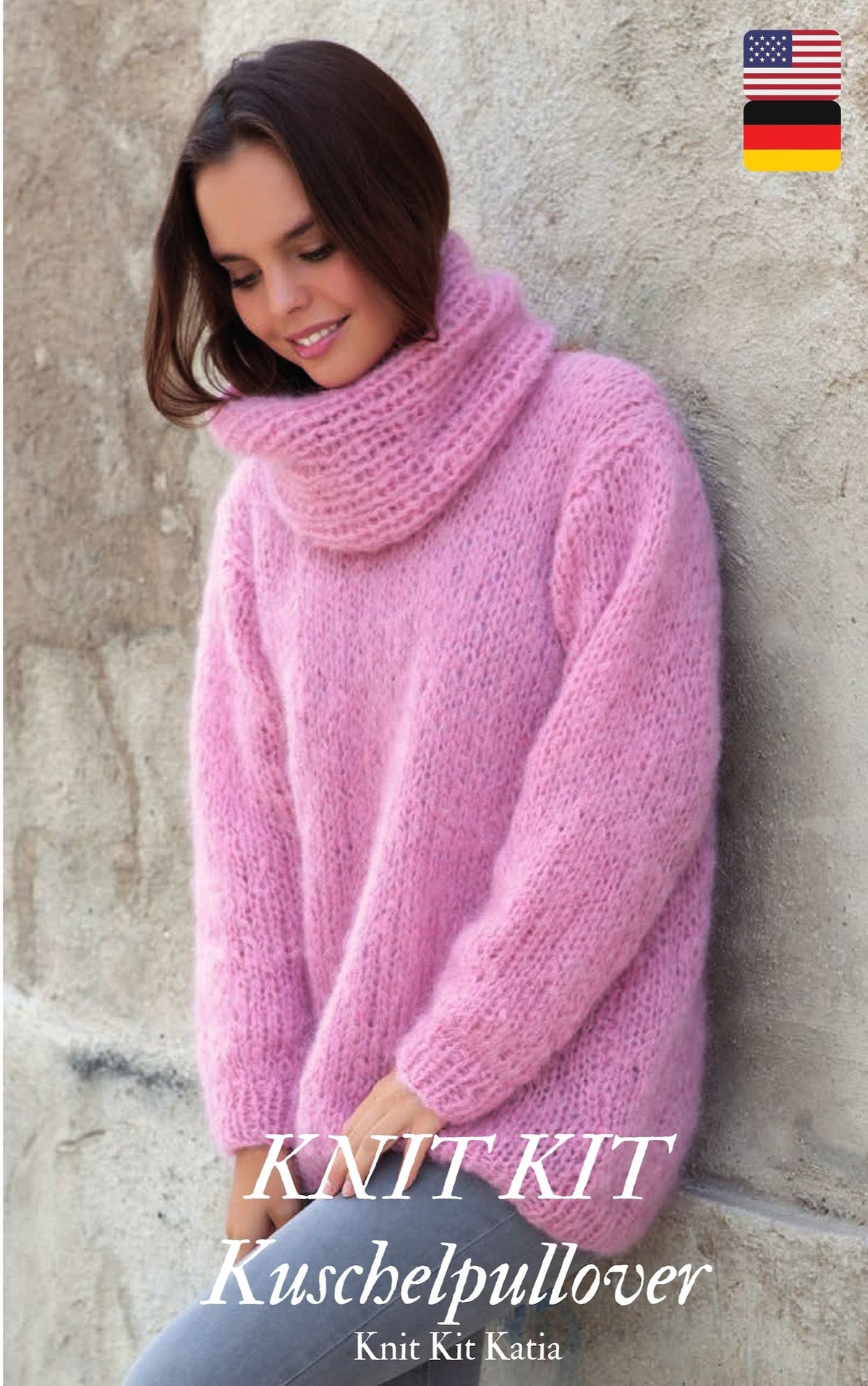 Knit Kit: Mohair kuscheliger Pullover INGENUA Strickset zum Selberstricken mit Strickanleitung - Beemohr