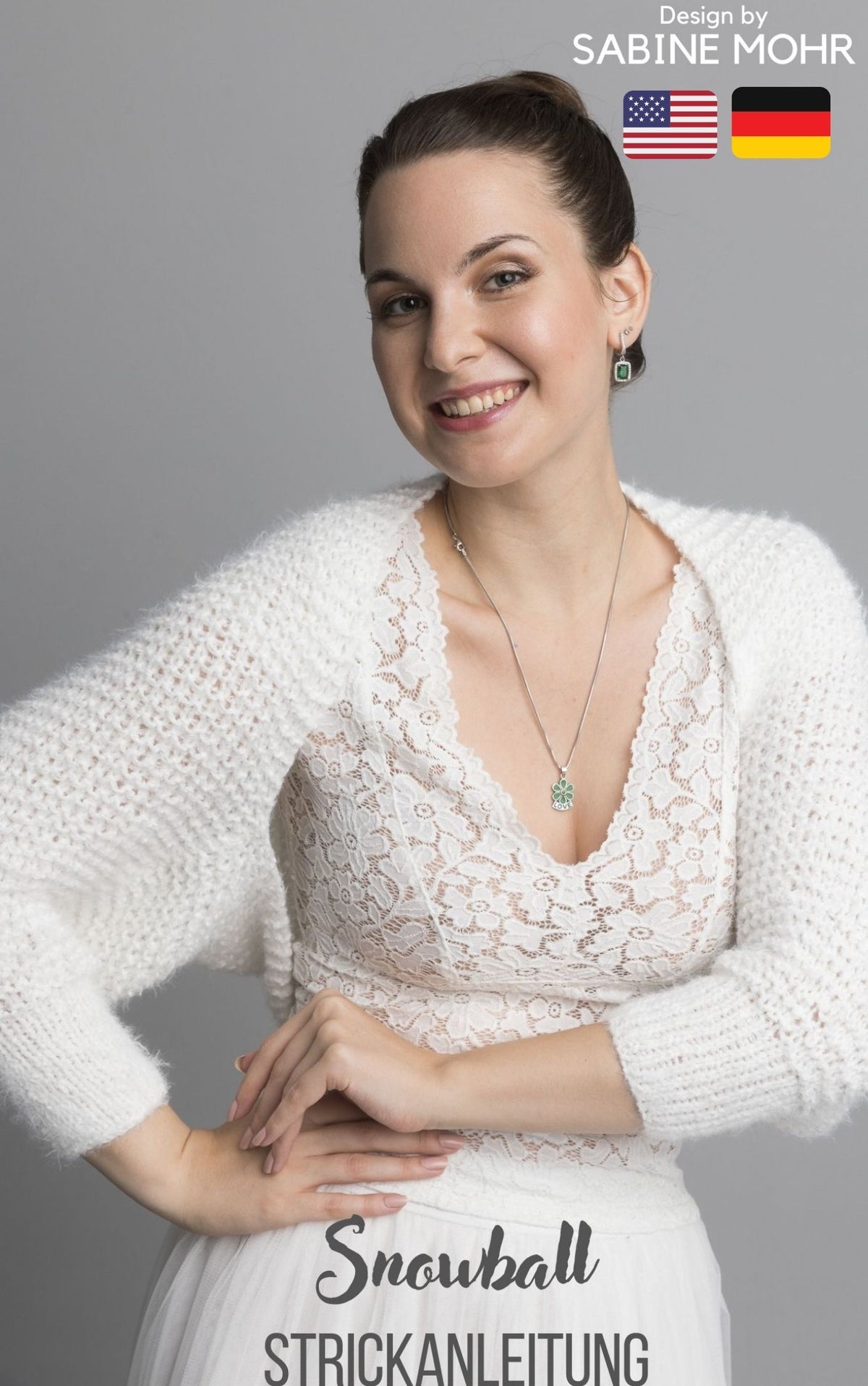 Strickanleitung Bolero SNOWBALL kraus gestrickt - Beemohr