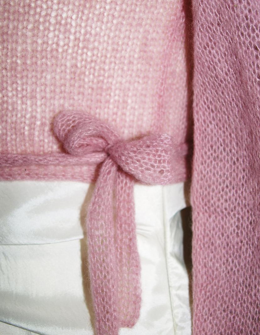 For You: Strickjacke Bolero aus Mohair zum Wickeln - Beemohr