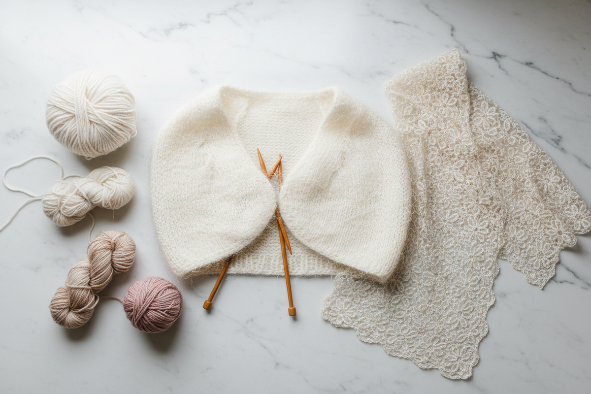 Strickanleitungen für die Hochzeit – Bolero, Stola & Pullover