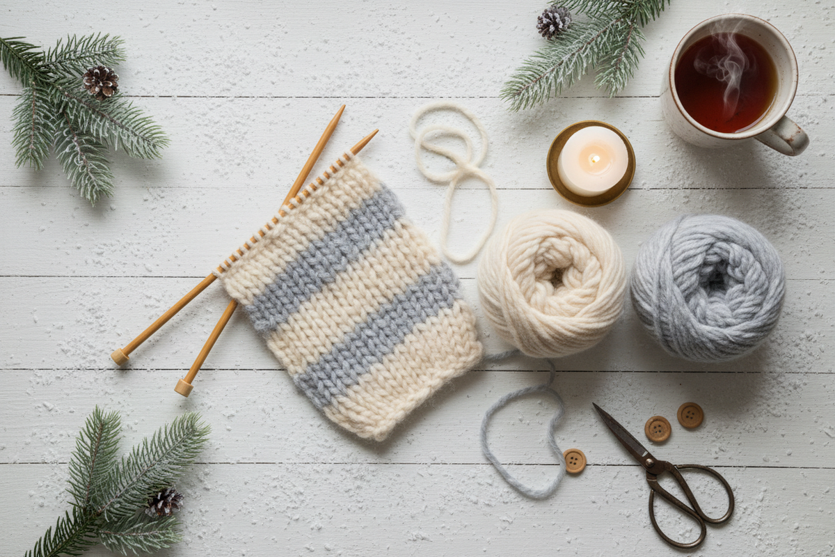 Stricken in der Vorweihnachtszeit