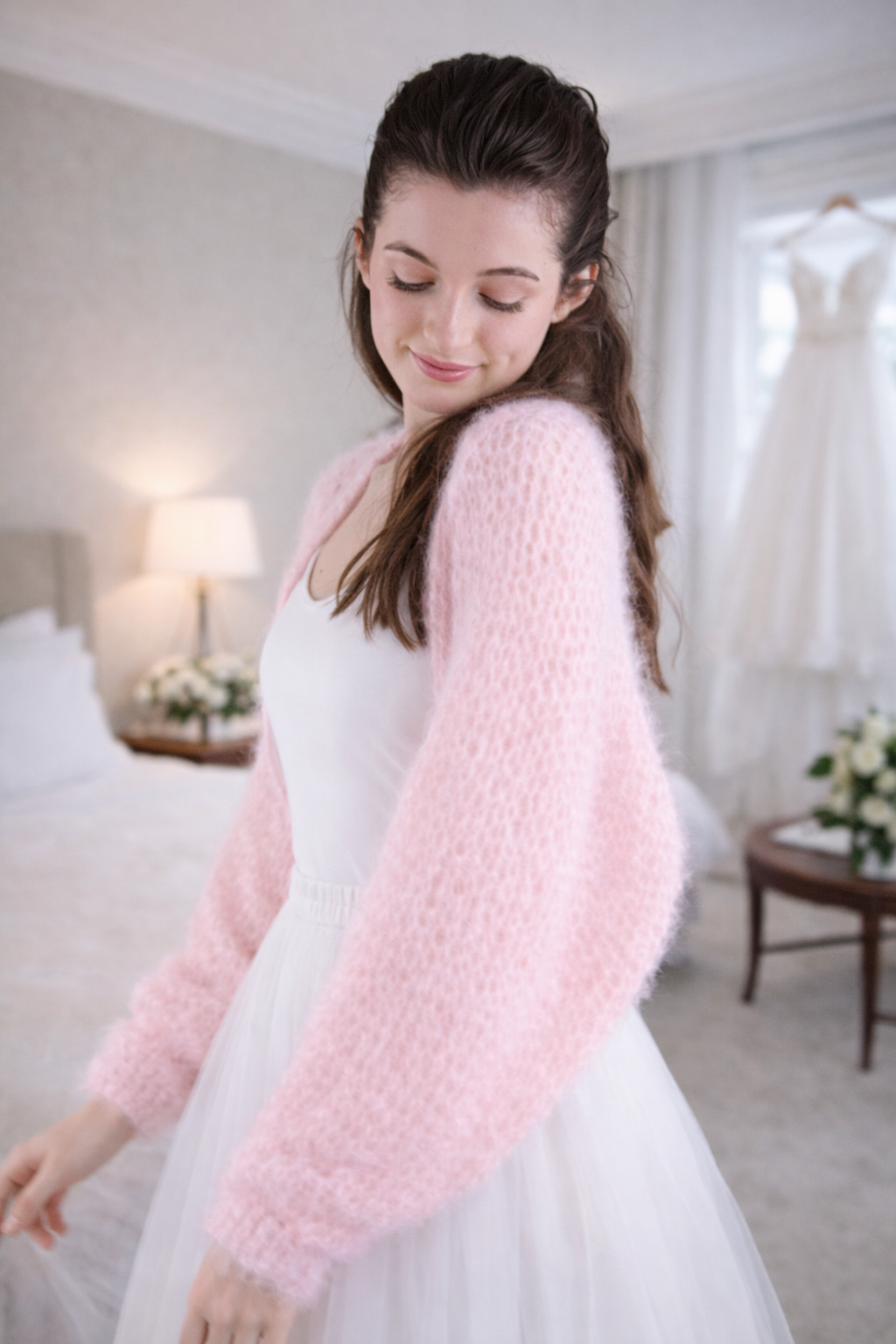 Himmlisch leichter Braut Bolero mit langem Arm (PDF)