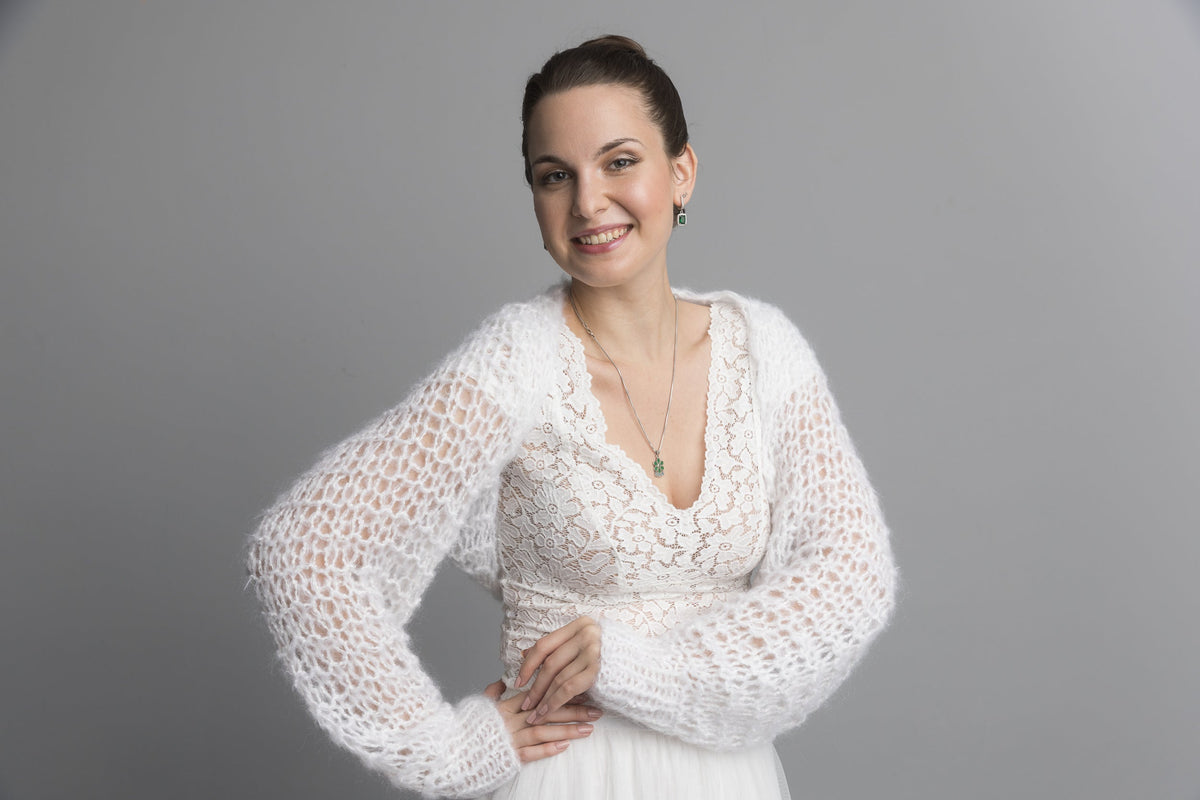 Strickset für einen Brautbolero in grober Masche - Beemohr