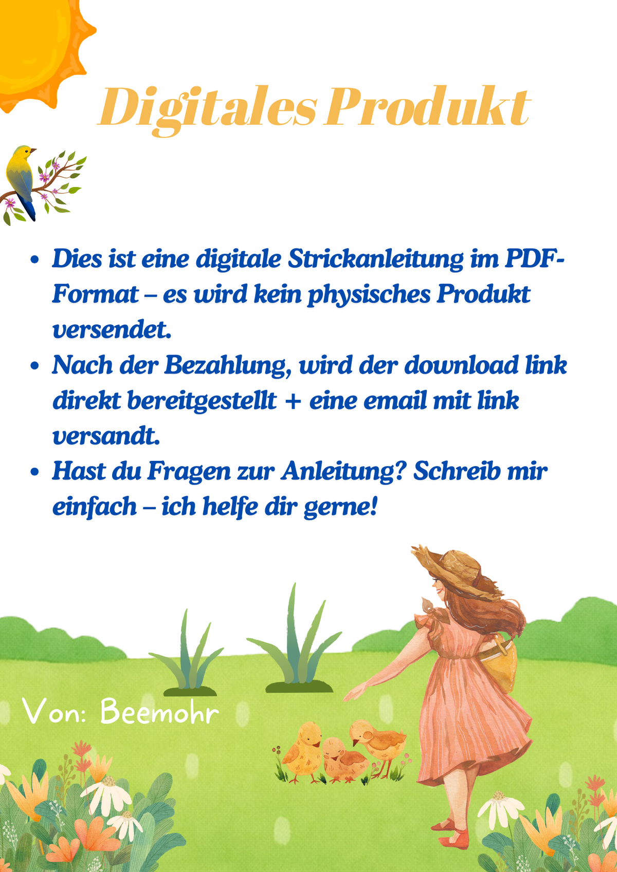 Info zum Download der Strickanleitung von Beemohr