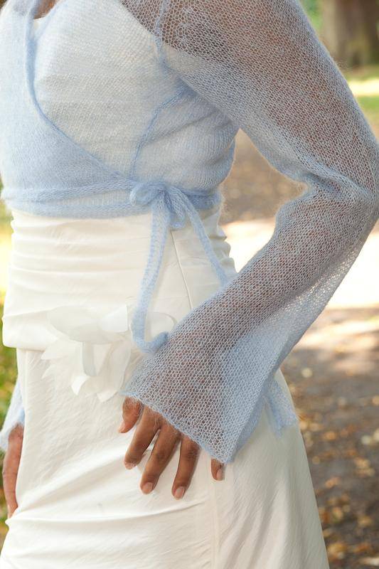 For You: Strickjacke Bolero aus Mohair zum Wickeln - Beemohr