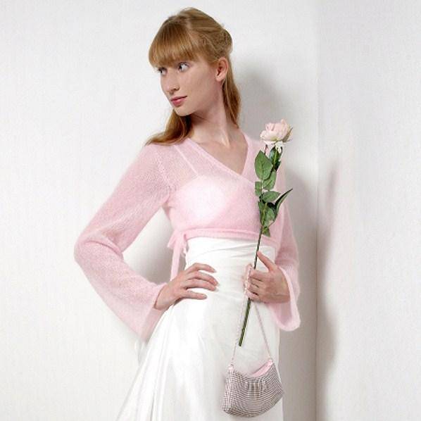 For You: Strickjacke Bolero aus Mohair zum Wickeln - Beemohr