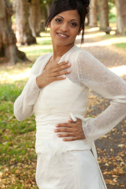 For You: Strickjacke Bolero aus Mohair zum Wickeln - Beemohr