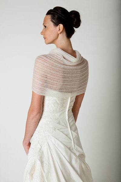 Braut Lace Stola Strickanleitung für ihren Brautschal in schönem Lochmuster für ihre Hochzeit - Beemohr