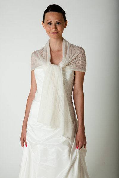 Braut Lace Stola Strickanleitung für ihren Brautschal in schönem Lochmuster für ihre Hochzeit - Beemohr