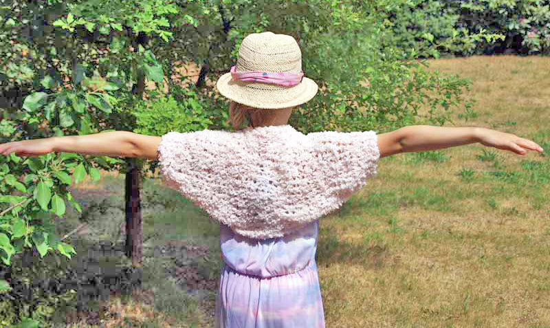 Blumenkinder Bolero COSMO flauschig und weich für Kommunion und Feste - Beemohr