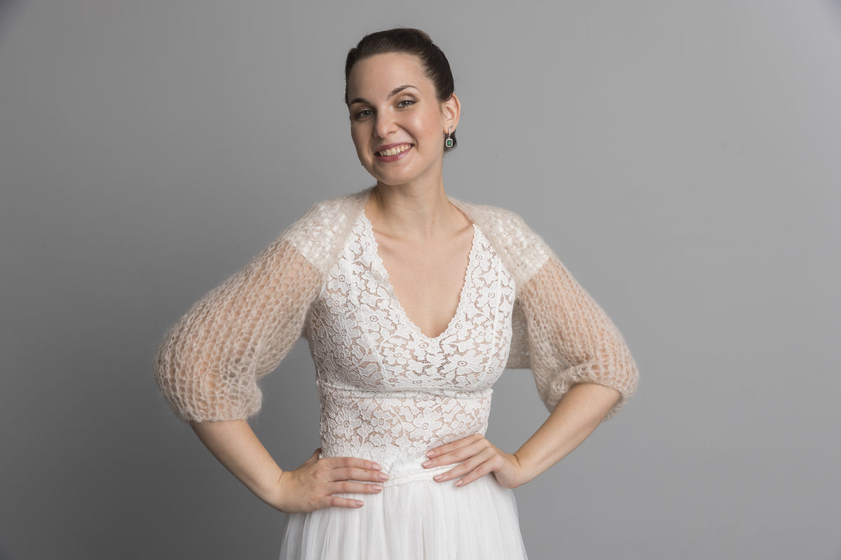 Strickanleitung Bolero grob gestrickt CLOUD für Hochzeiten - Beemohr