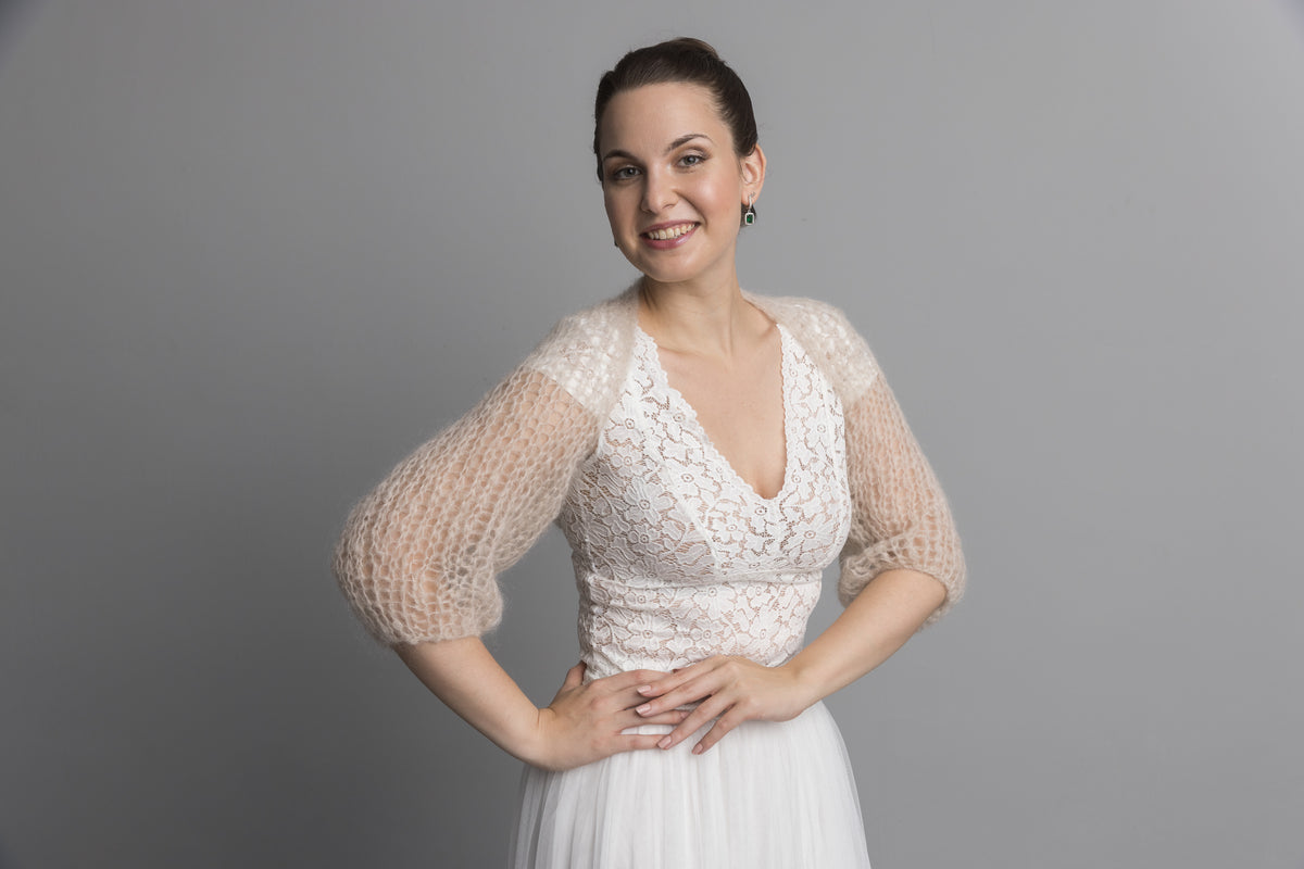 Strickanleitung Bolero grob gestrickt CLOUD für Hochzeiten - Beemohr