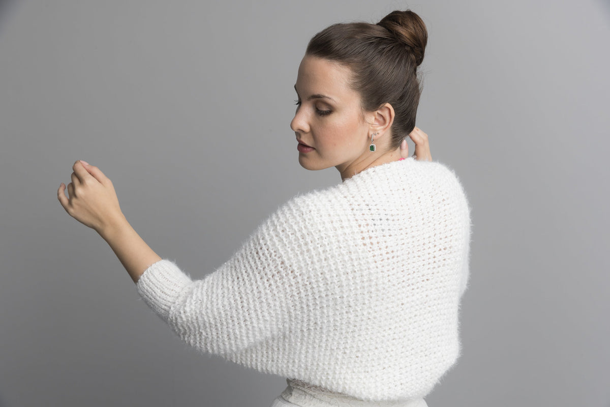 Strickanleitung Bolero SNOWBALL einfach gestrickt - Beemohr