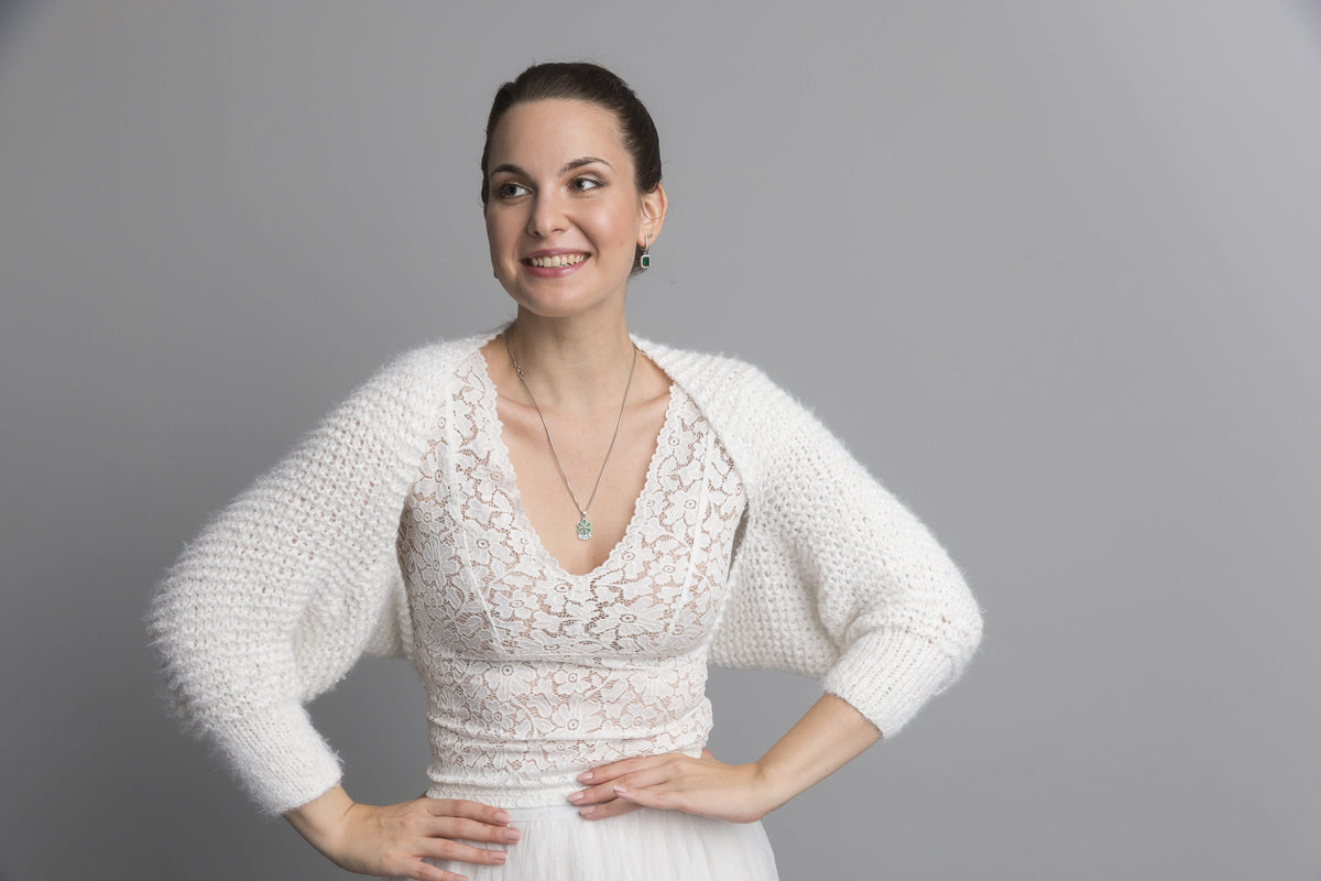 Strickanleitung Bolero für die Braut kraus gestrickt - Beemohr