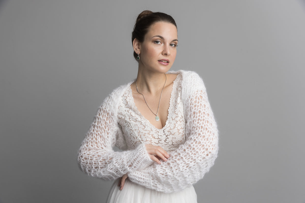 Bolero doppelfädig stricken für die Braut - Beemohr
