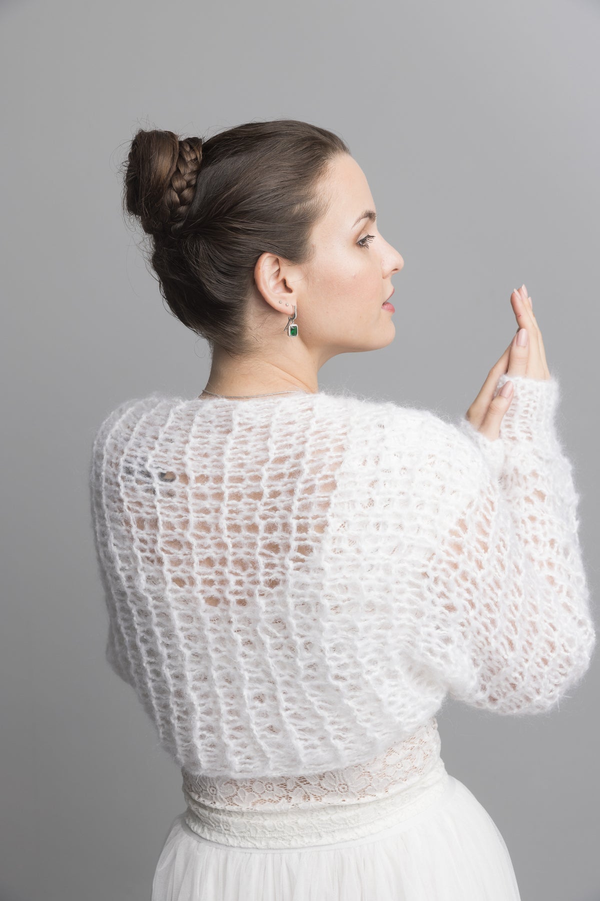 Chunky Bolero NOVY für Hochzeit und Freizeit aus einem weichen Mohair Mix - Beemohr