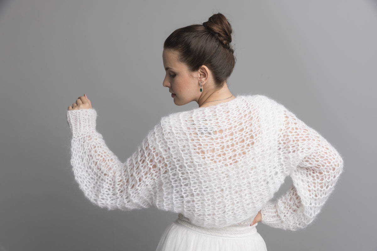 Bolero durchschimmernd für die Hochzeit stricken - Beemohr