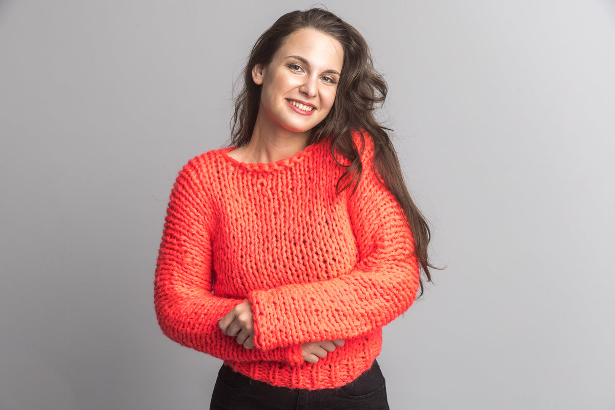 Pullover in Neonfarben zum Selberstricken - Beemohr