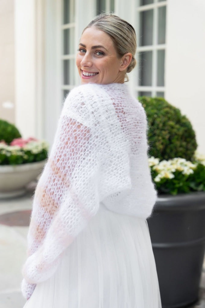 Strickset: Leichter Bolero mit langem Arm in zwei Farben AIR - Beemohr
